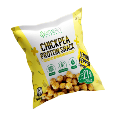 Gustare proteică din năut – Aromă de lămâie și piper