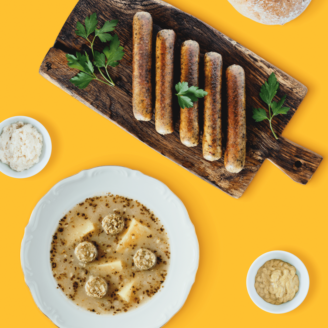 Alternativă vegetală la cârnați Bratwurst 180g - imagine 4