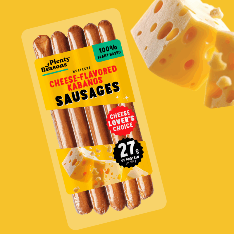Alternativă vegetală la cârnați Kabanos, cu aromă de brânză gouda - imagine 2
