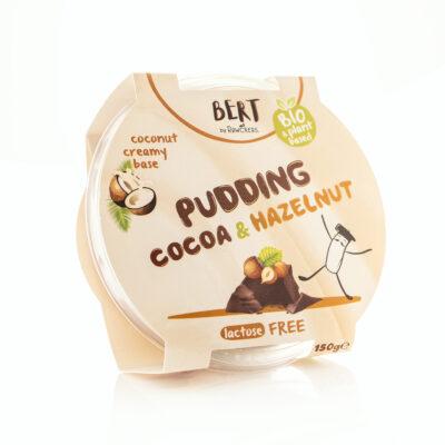 Budincă ECO din cremă de cocos, cu ciocolată și alune